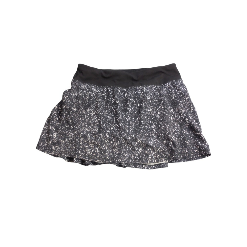 Lululemon Size 10 Circuit Breaker Women's Skirt Skort Splatter Black White Golf